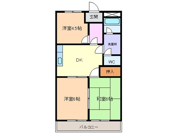 近鉄蟹江駅 徒歩16分 1階の物件間取画像